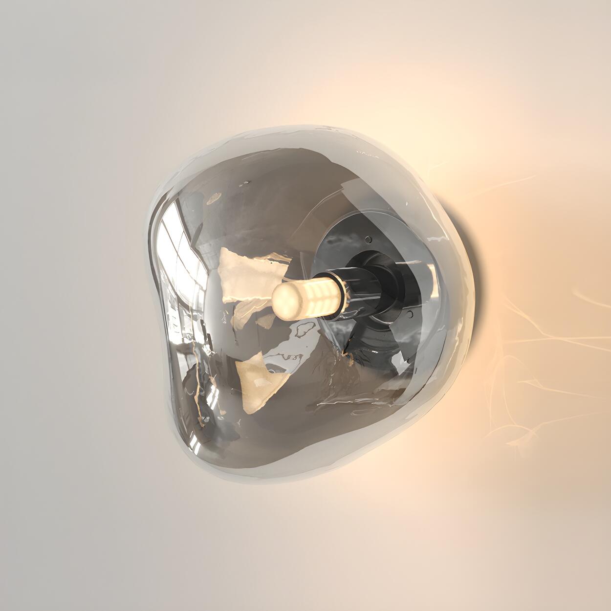Sculptural Glass Wall Lamp | Organic Shape Wall Light Interior Lighting-Wall Lamp-Sasha Sydney