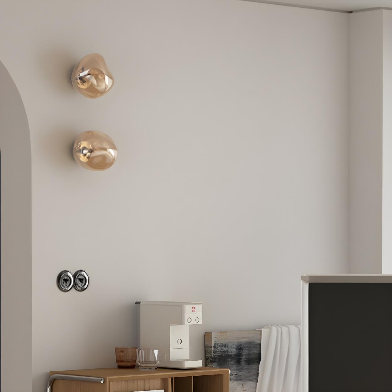 Sculptural Glass Wall Lamp | Organic Shape Wall Light Interior Lighting-Wall Lamp-Sasha Sydney