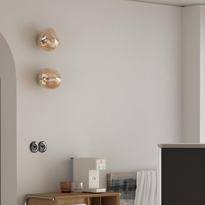 Sculptural Glass Wall Lamp | Organic Shape Wall Light Interior Lighting-Wall Lamp-Sasha Sydney