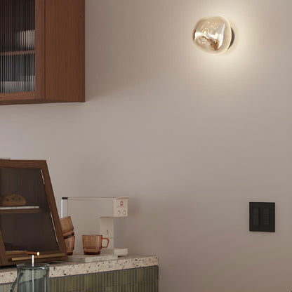Sculptural Glass Wall Lamp | Organic Shape Wall Light Interior Lighting-Wall Lamp-Sasha Sydney
