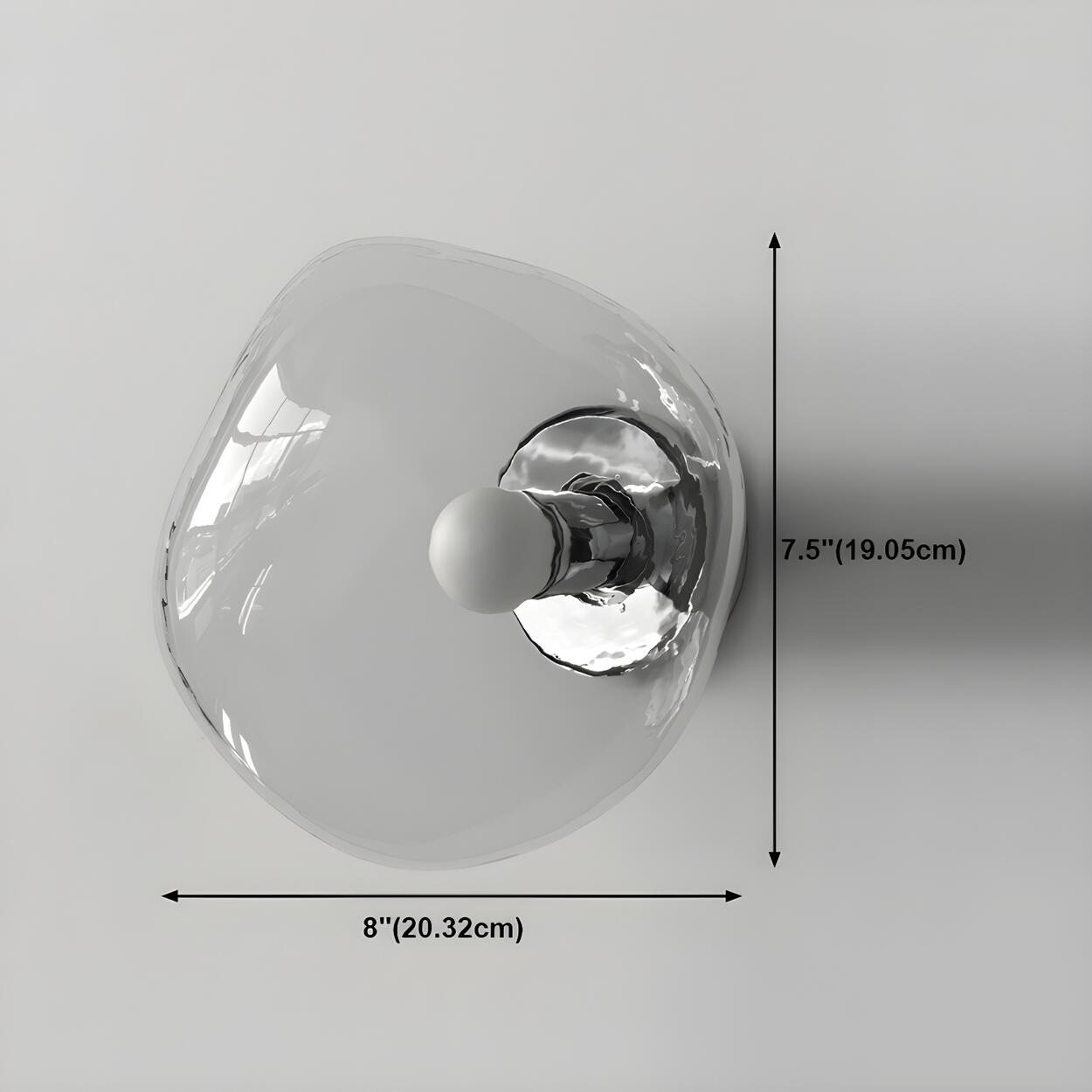 Sculptural Glass Wall Lamp | Organic Shape Wall Light Interior Lighting-Wall Lamp-Sasha Sydney