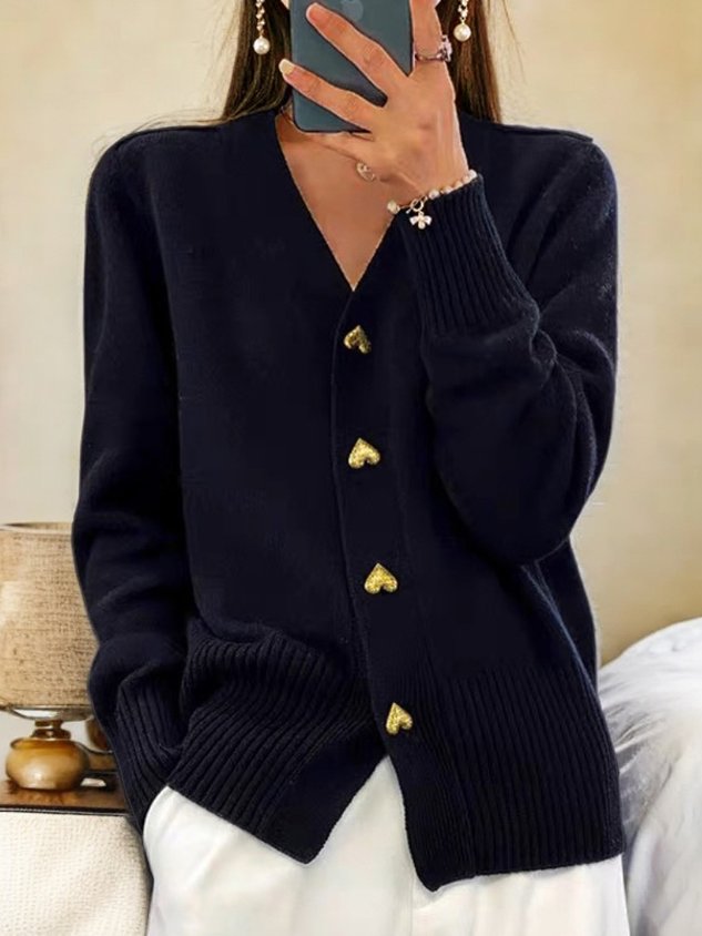Alyra | Women Buttoned Knit Cardigan | Light Comfort