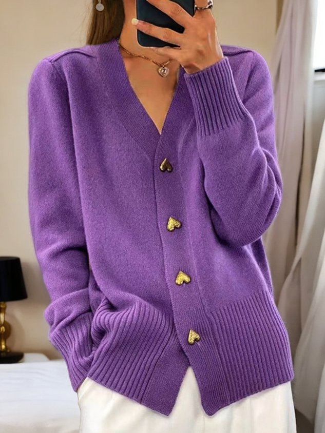 Alyra | Women Buttoned Knit Cardigan | Light Comfort