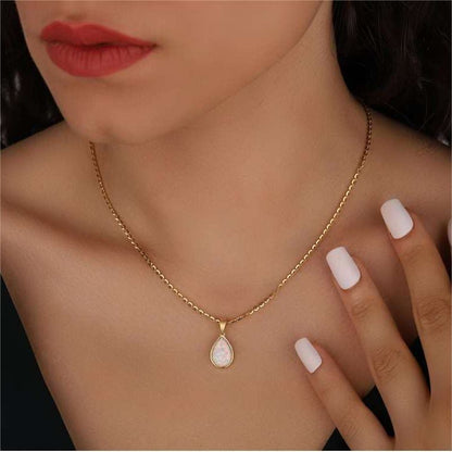 Teardrop Pendant Necklace | Adjustable Chain Everyday Gift Jewellery-Women Necklace-Sasha Sydney
