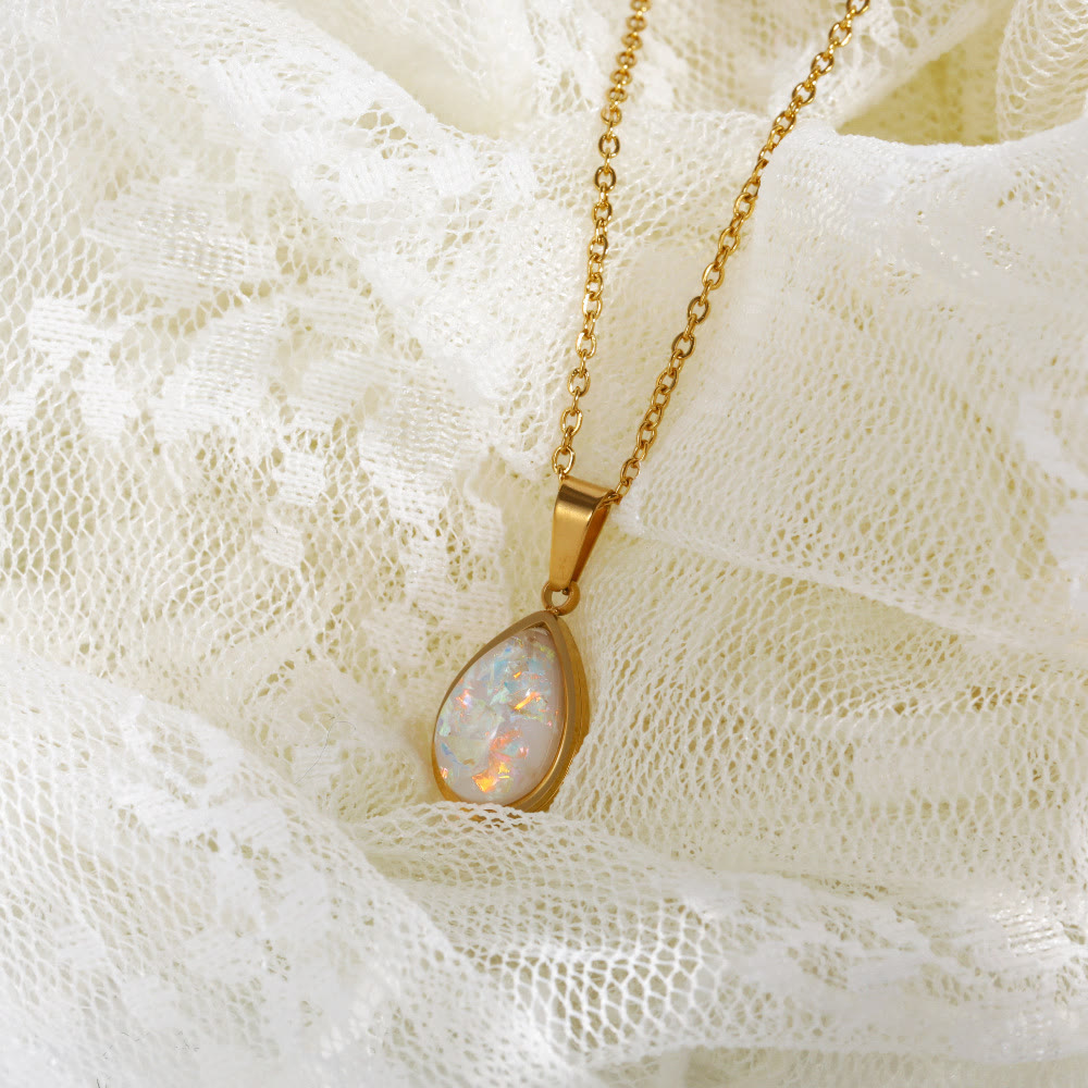 Teardrop Pendant Necklace | Adjustable Chain Everyday Gift Jewellery-Women Necklace-Sasha Sydney
