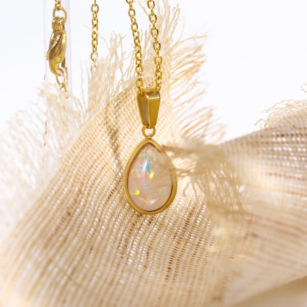 Teardrop Pendant Necklace | Adjustable Chain Everyday Gift Jewellery-Women Necklace-Sasha Sydney