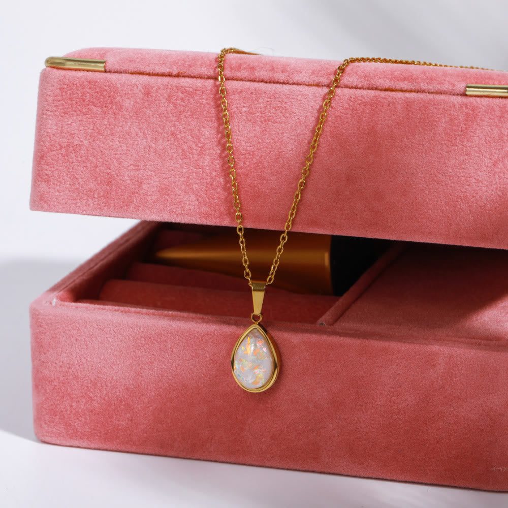 Teardrop Pendant Necklace | Adjustable Chain Everyday Gift Jewellery-Women Necklace-Sasha Sydney