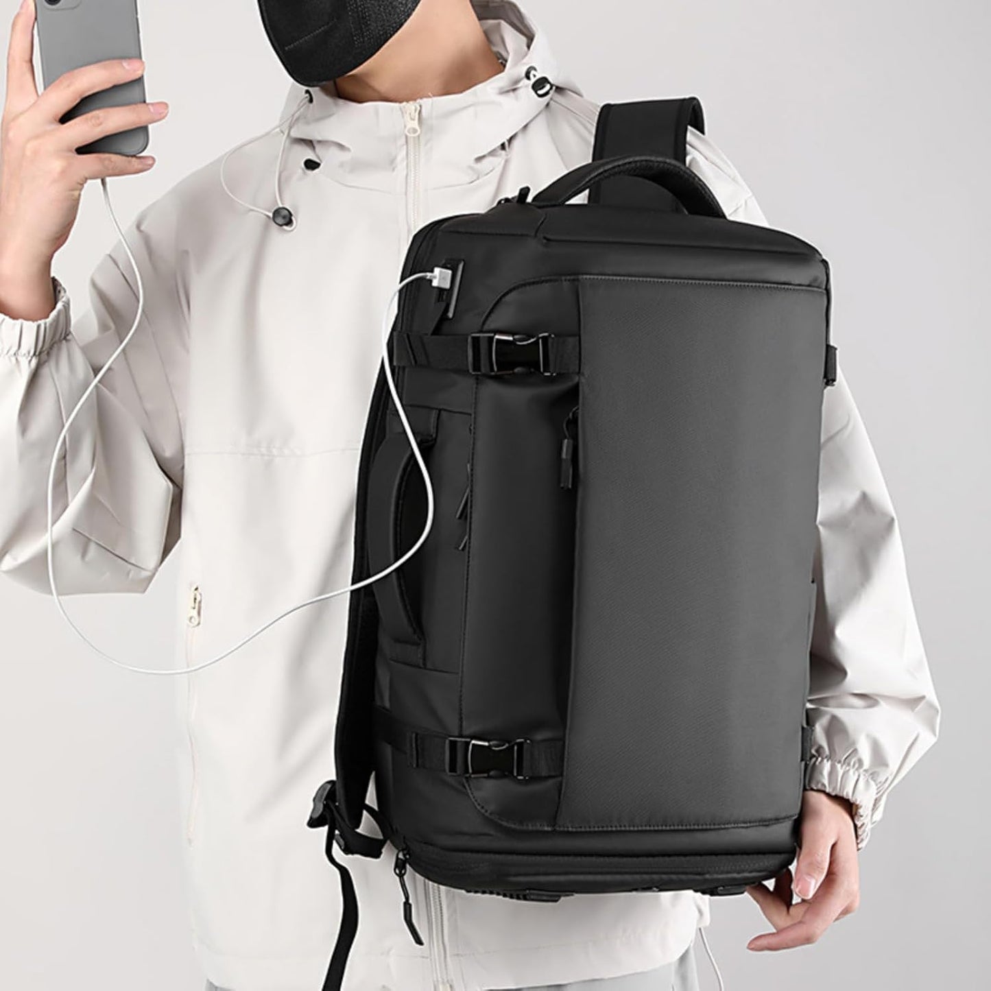 Travel Carry On Backpack | Multiple Compartments Side Handles Flight Travel-Backpack-Sasha Sydney
