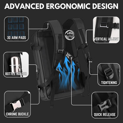 Travel Carry On Backpack | Multiple Compartments Side Handles Flight Travel-Backpack-Sasha Sydney