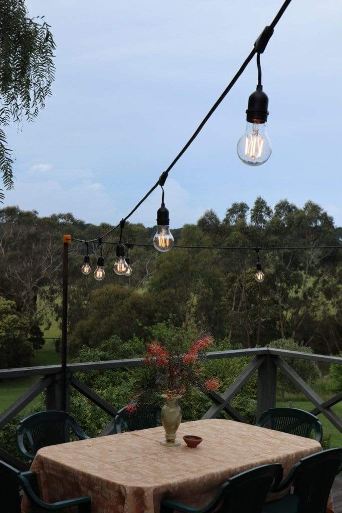 Festoon Lights - Outdoor String Lights with Hanging Lamp Holders - Image 2