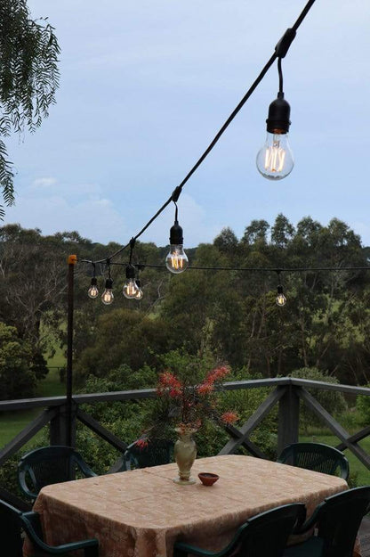 Festoon Lights - Outdoor String Lights with Hanging Lamp Holders - Image 2