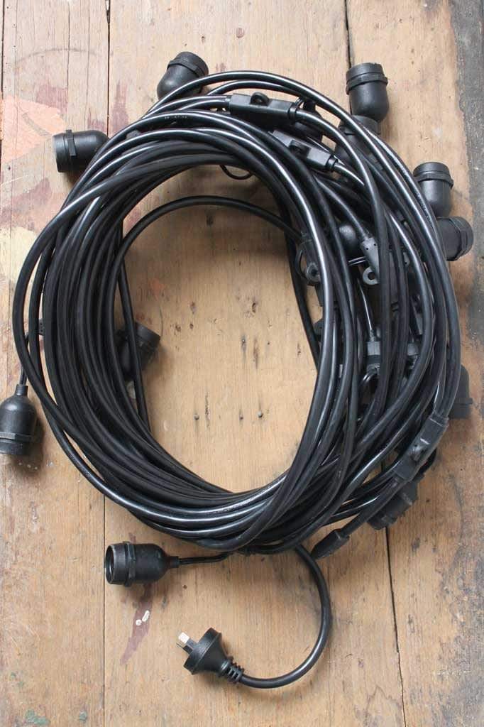 Festoon Lights - Outdoor String Lights with Hanging Lamp Holders - Image 13