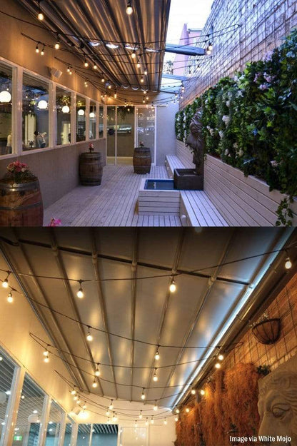 Festoon Lights - Outdoor String Lights with Hanging Lamp Holders - Image 15