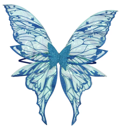 Women's Butterfly Print Costume Wings | Glitter Strap Dress Up