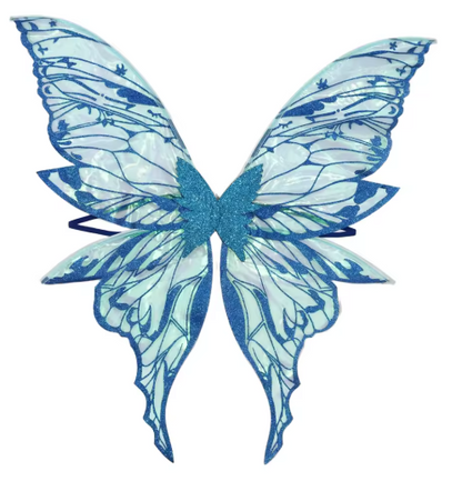 Women's Butterfly Print Costume Wings | Glitter Strap Dress Up