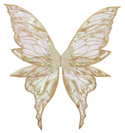 Women's Butterfly Print Costume Wings | Glitter Strap Dress Up