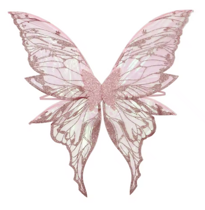 Women's Butterfly Print Costume Wings | Glitter Strap Dress Up