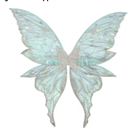 Women's Butterfly Print Costume Wings | Glitter Strap Dress Up