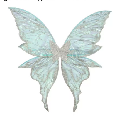 Women's Butterfly Print Costume Wings | Glitter Strap Dress Up