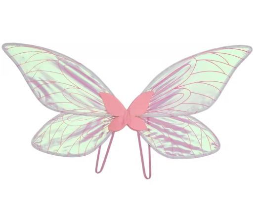Women's Butterfly Print Costume Wings | Glitter Strap Dress Up