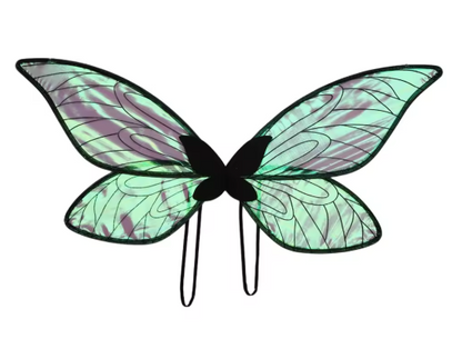 Women's Butterfly Print Costume Wings | Glitter Strap Dress Up