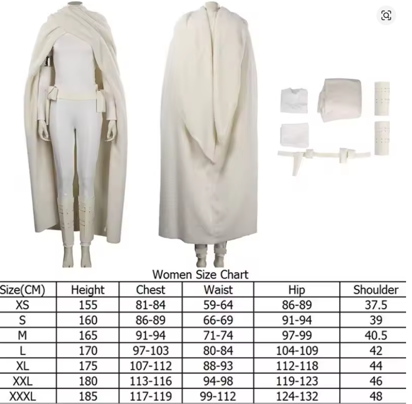 Women's Character Costume Set | Cape Long Sleeve Cosplay Wear