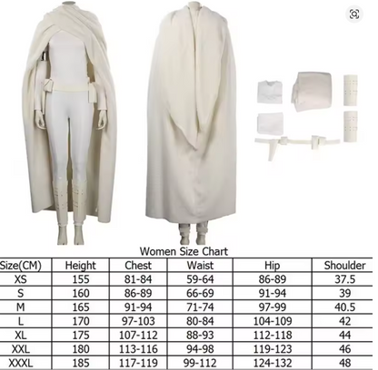 Women's Character Costume Set | Cape Long Sleeve Cosplay Wear
