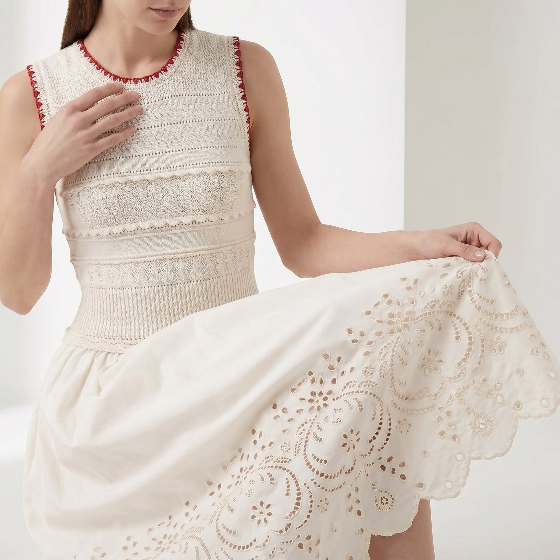 Embroidered Maxi Dress in Lightweight Fabric for Summer Events and Casual Wear - Image 3