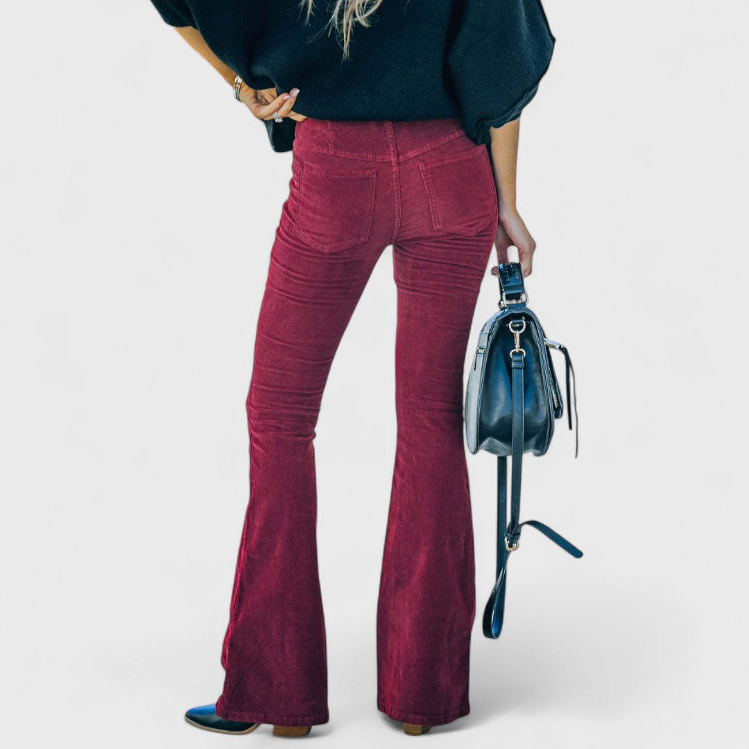Chalvessa | Flared Elegant Trousers - Image 4