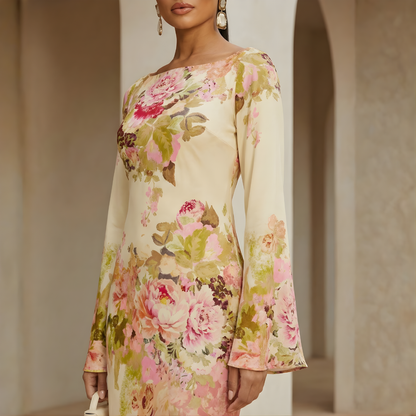 Long Sleeve Maxi Dress in Soft Fabric for Elegant Party Wear - Image 5