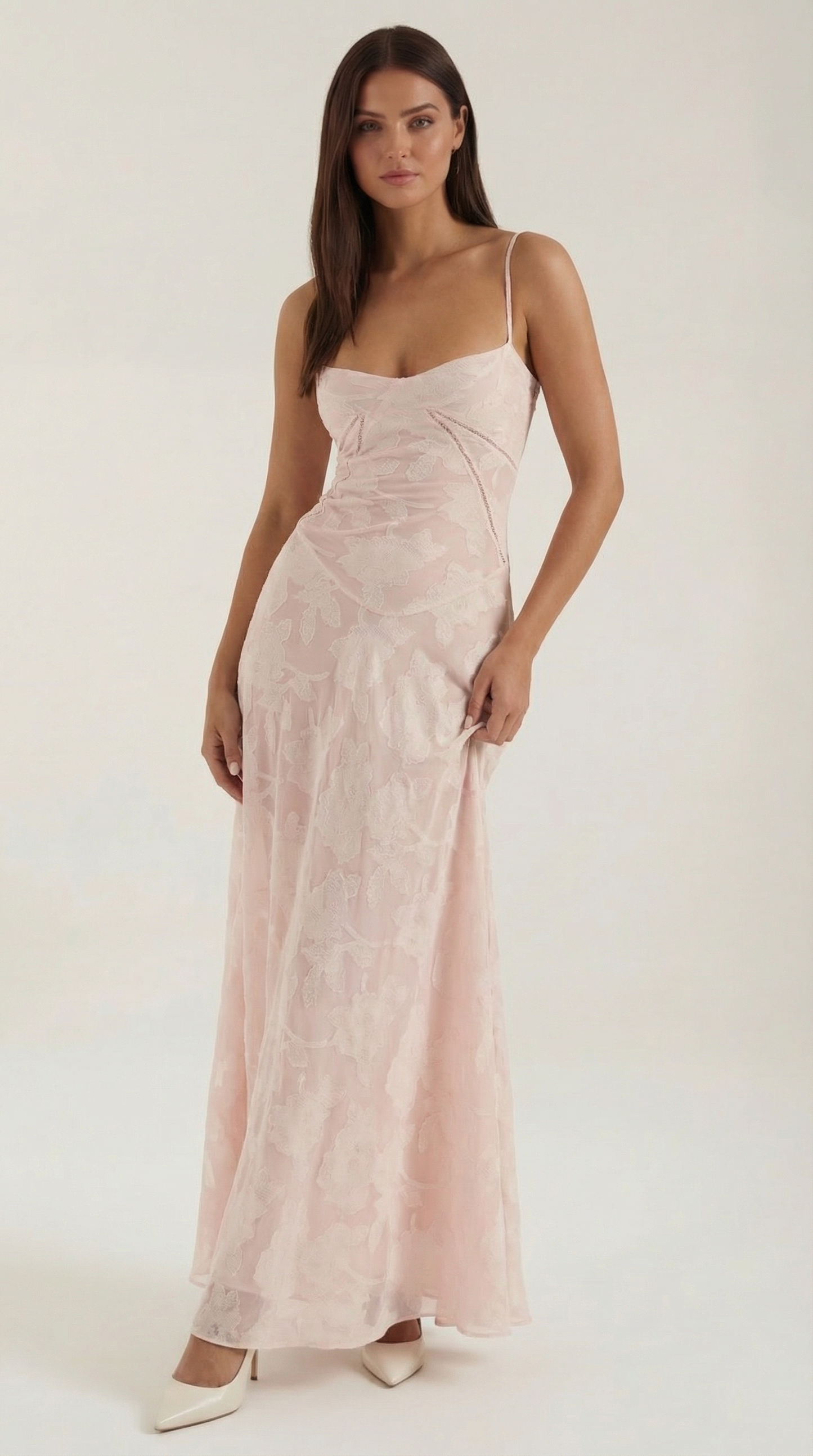 Lace Maxi Dress for Women - Elegant Floral Design - Perfect for Formal Events and Special Occasions - Image 6
