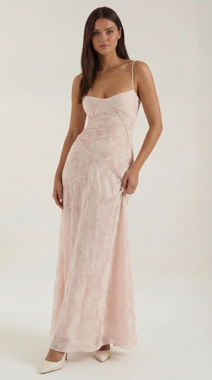 Lace Maxi Dress for Women - Elegant Floral Design - Perfect for Formal Events and Special Occasions - Image 6