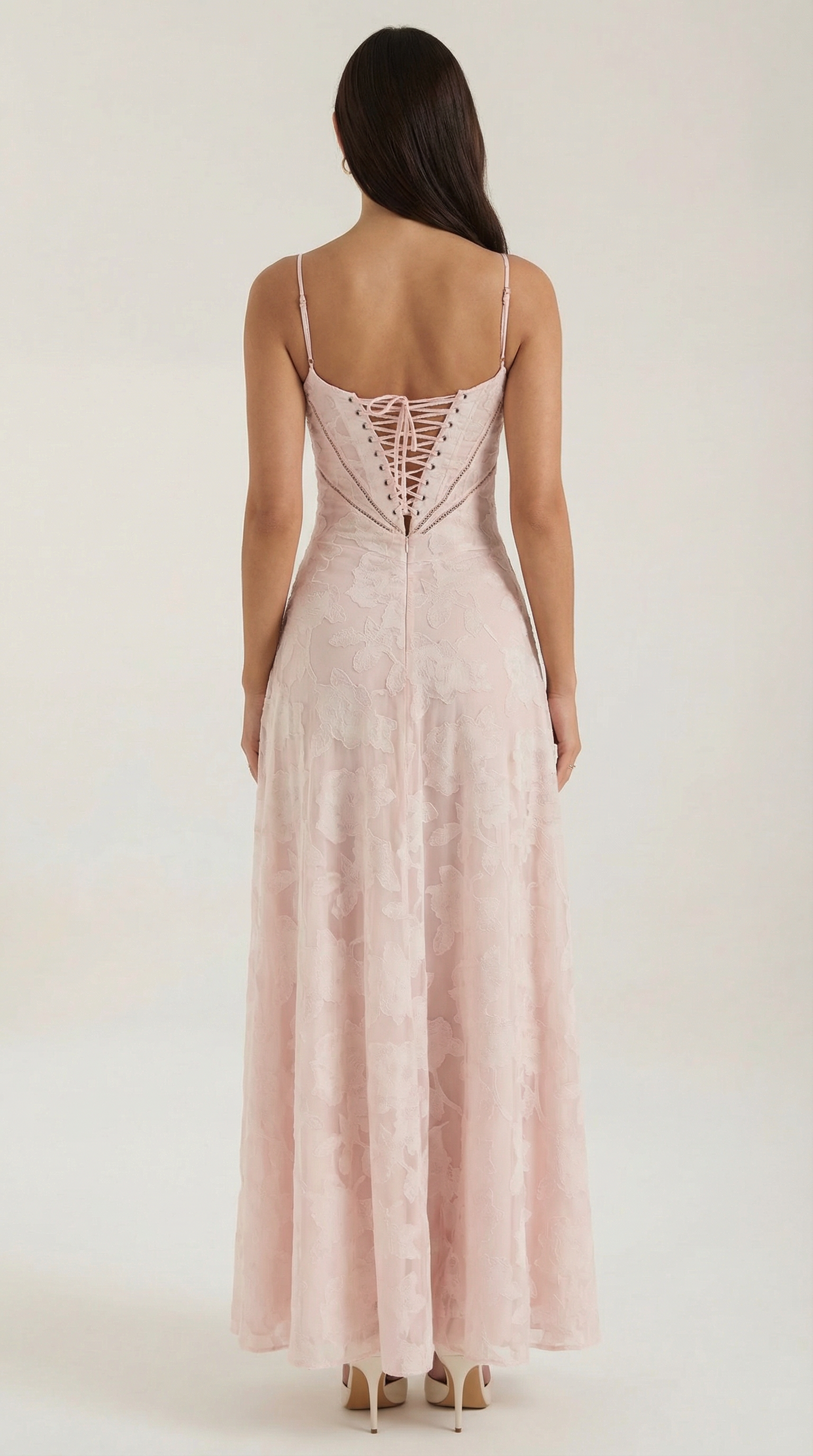 Lace Maxi Dress for Women - Elegant Floral Design - Perfect for Formal Events and Special Occasions - Image 9