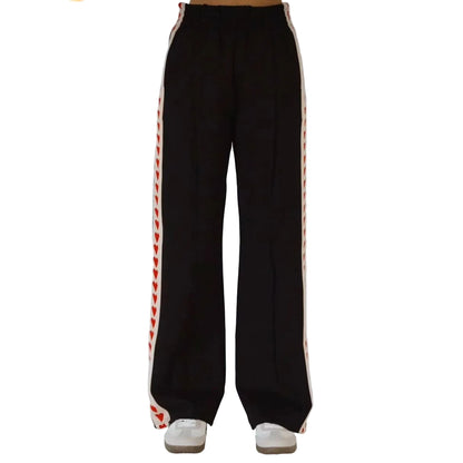 WHOLE LOT A LOVE TRACK PANT -BLACK