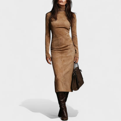 Arvielle | Elegant Suede-style Dress - Image 3