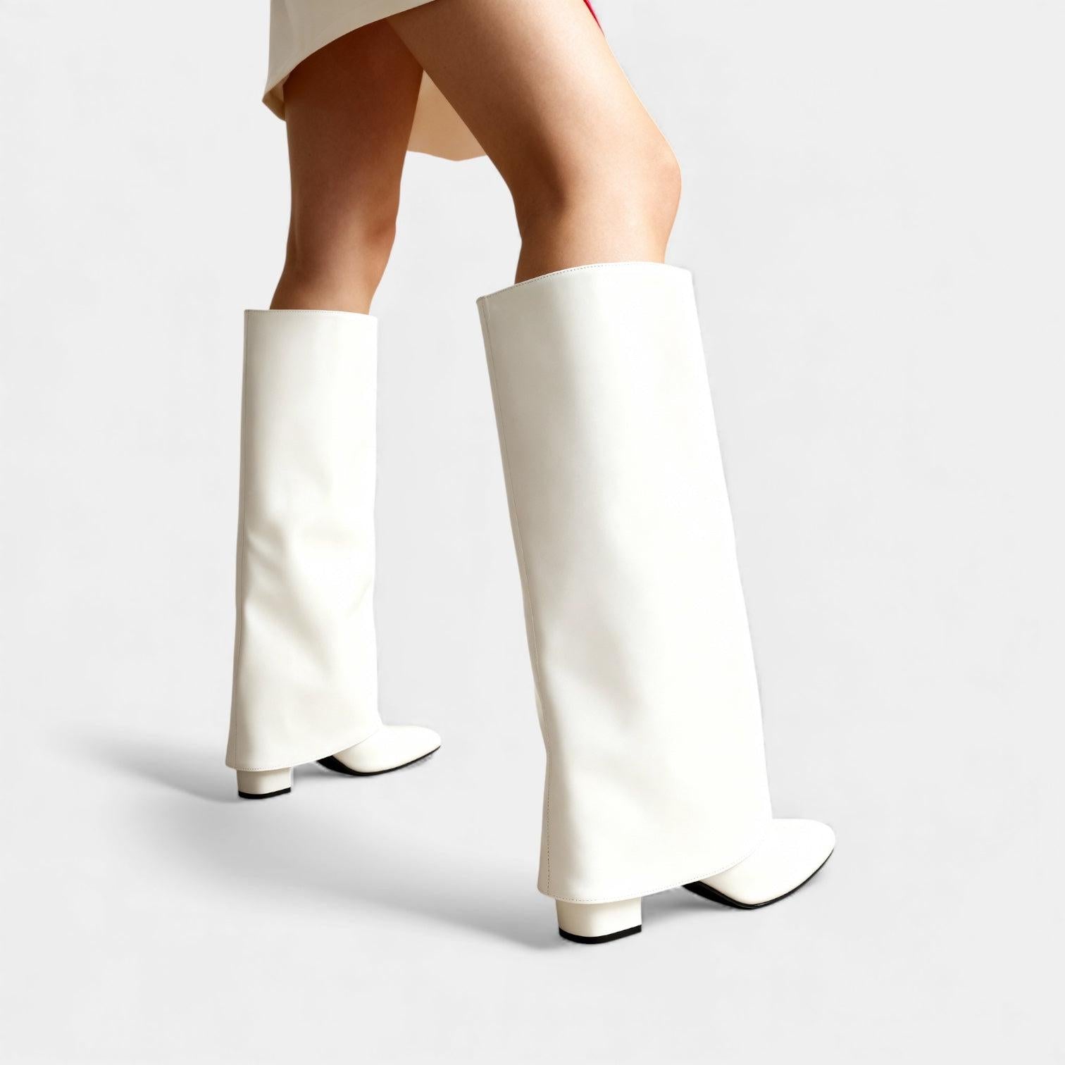 Knee-High Leather Boots for Women with Sleeves – Stylish Footwear for Everyday Wear and Special Occasions - Image 9