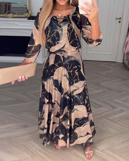 Chavelle | Printed Chiffon Dress - Image 2