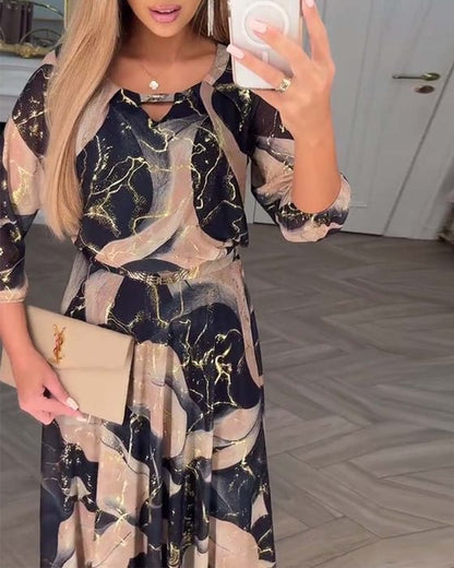 Chavelle | Printed Chiffon Dress - Image 3