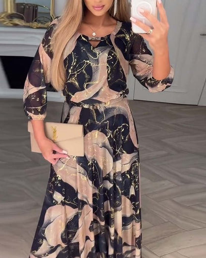 Chavelle | Printed Chiffon Dress - Image 4