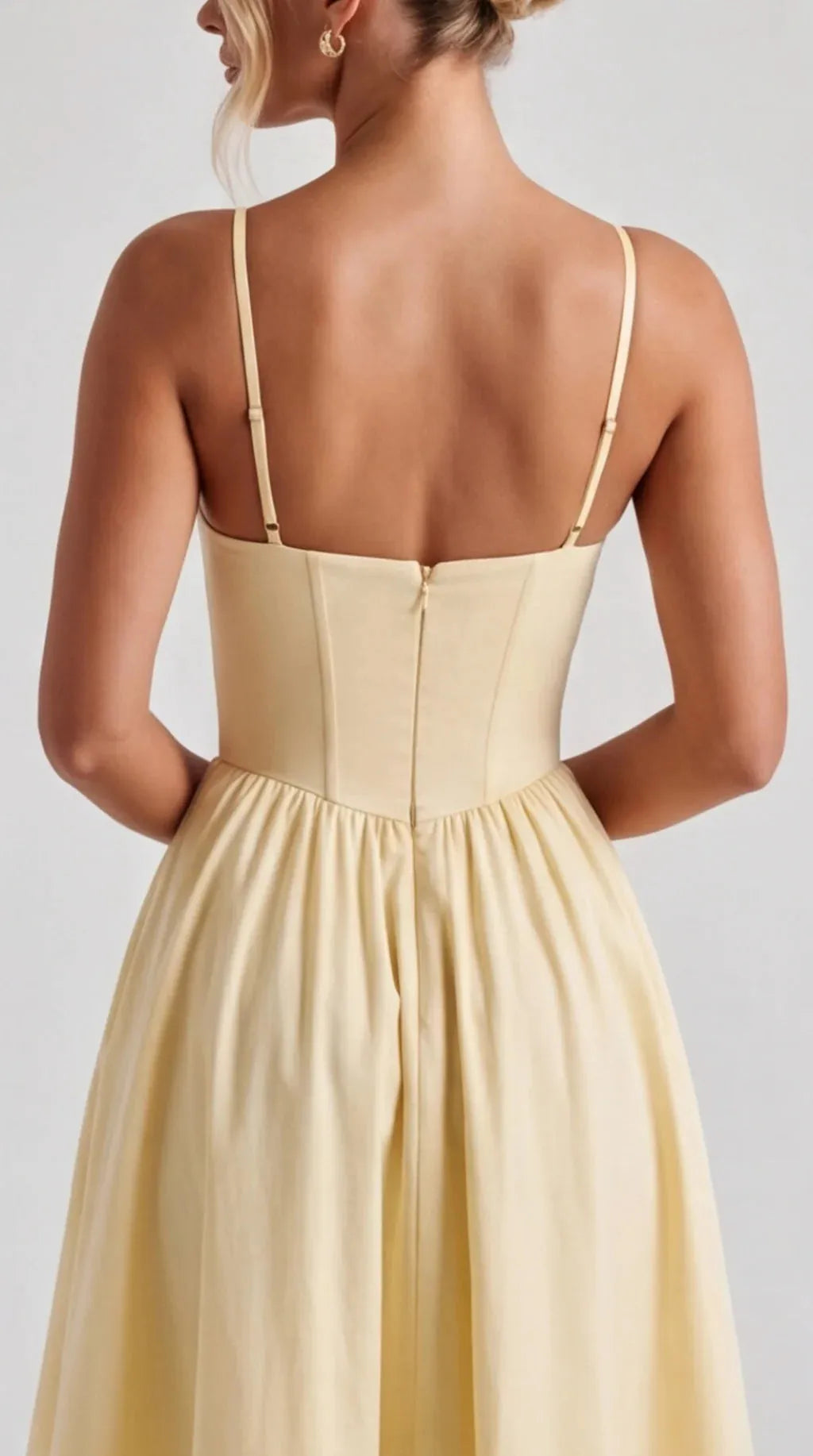 Lemon Midi Dress Women UK – Lightweight Fabric Garden Party Wedding Guest Cocktail Attire - Image 8
