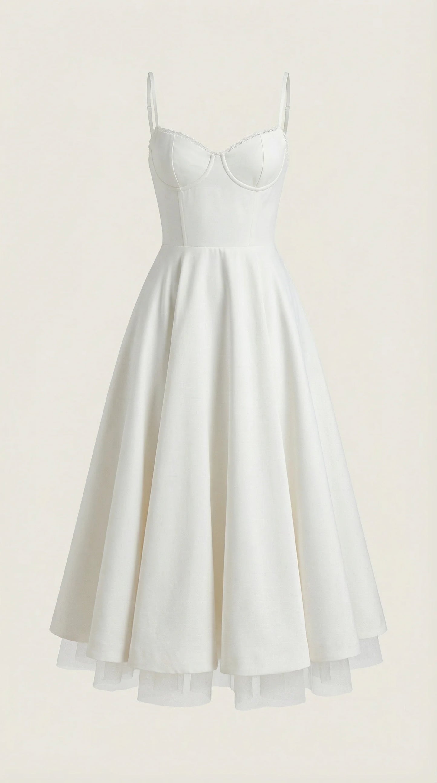 Women's Midi Dress | Sweetheart Neck Fit And Flare Bridal Shower Wear