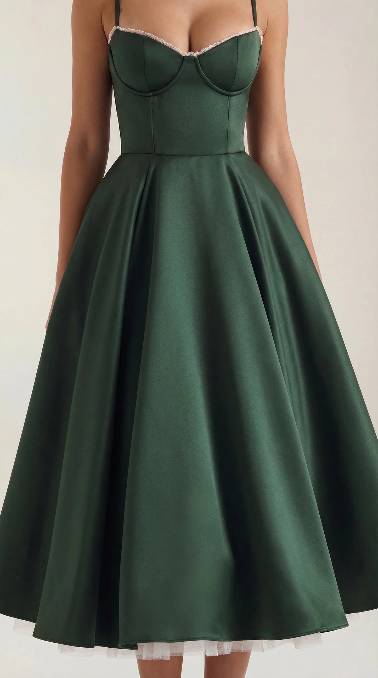 Women's Midi Dress | Sweetheart Neck Fit And Flare Bridal Shower Wear
