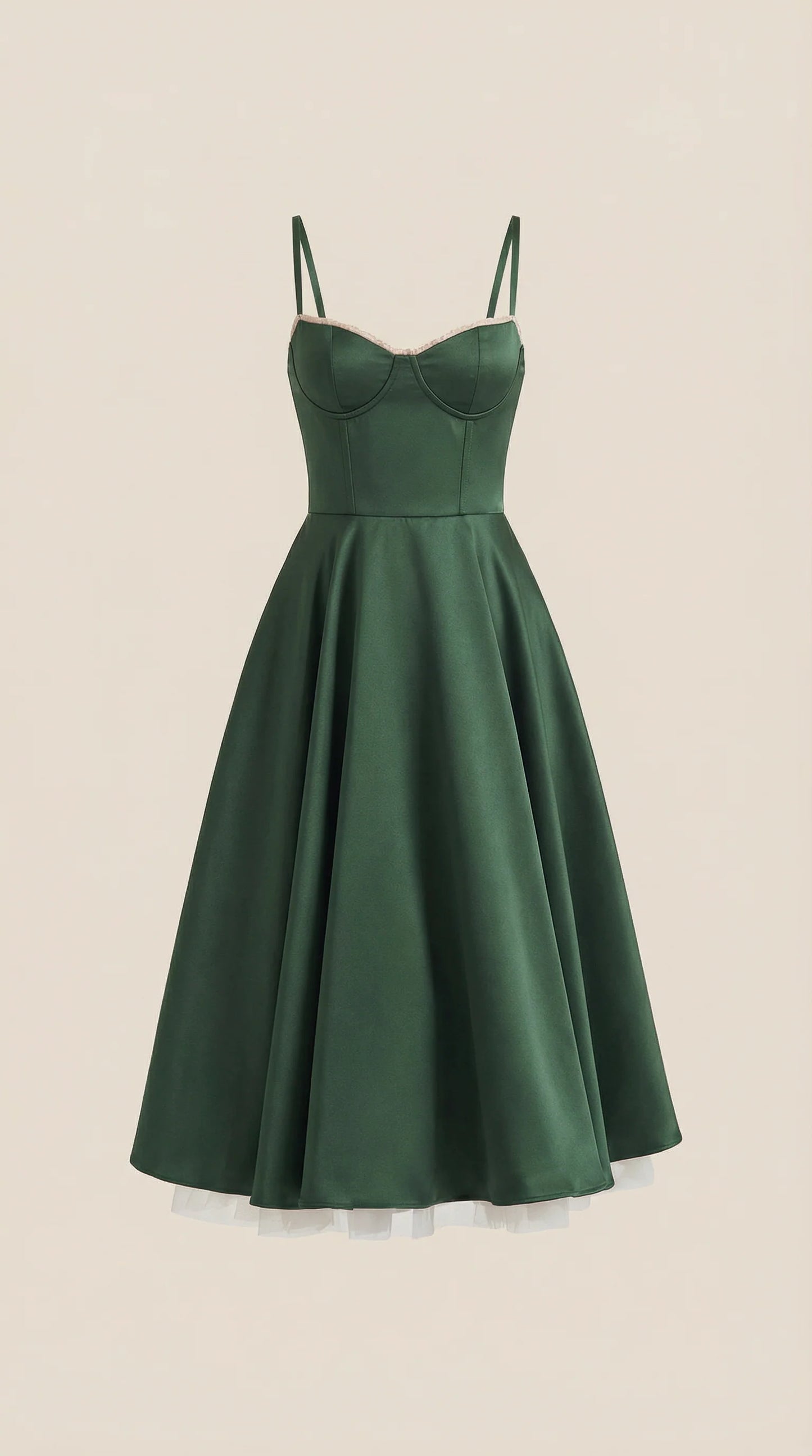 Women's Midi Dress | Sweetheart Neck Fit And Flare Bridal Shower Wear