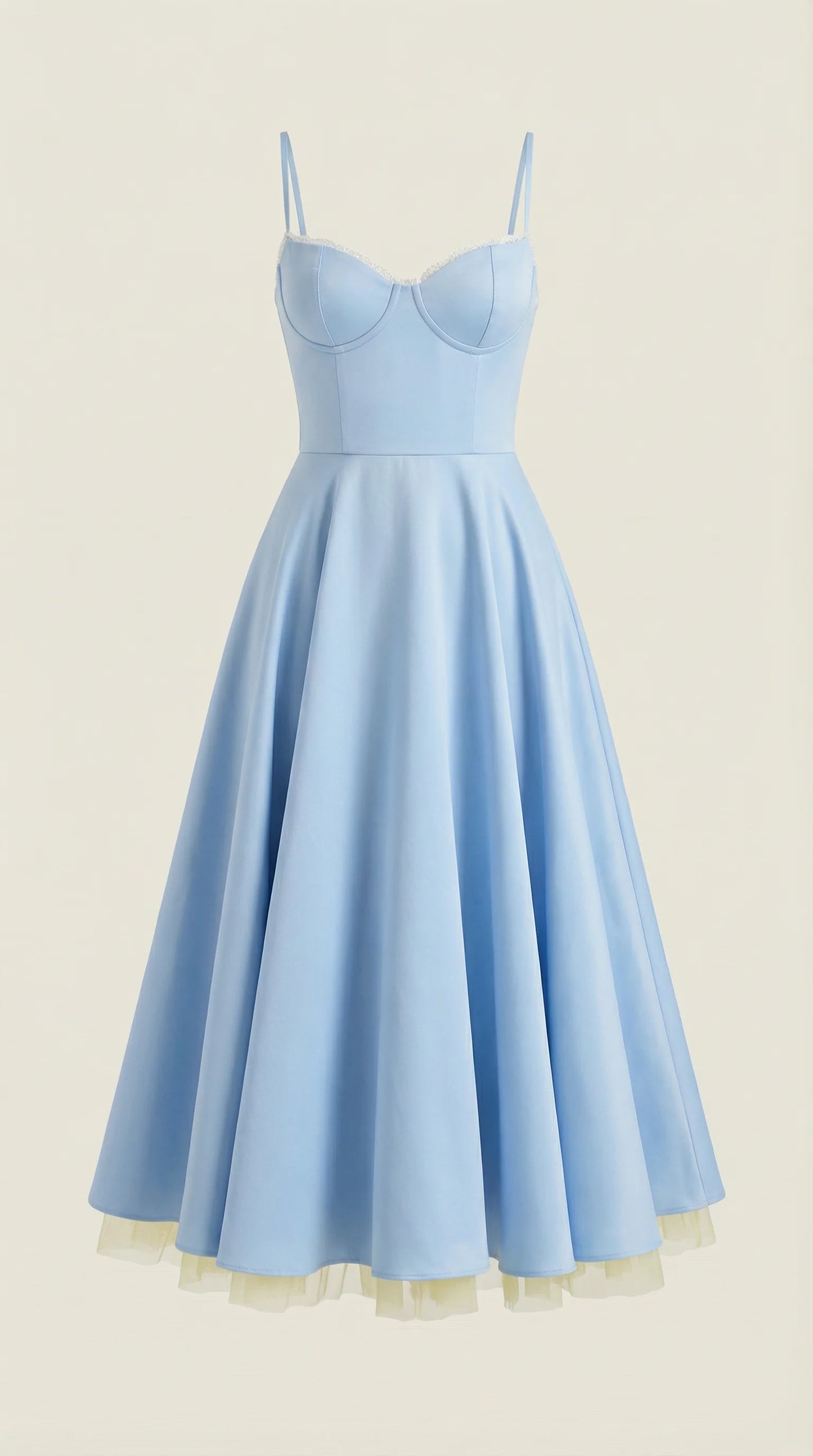Women's Midi Dress | Sweetheart Neck Fit And Flare Bridal Shower Wear