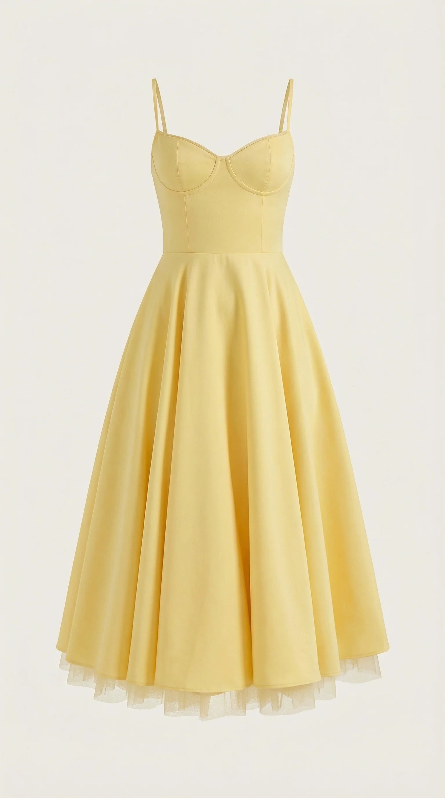 Women's Midi Dress | Sweetheart Neck Fit And Flare Bridal Shower Wear