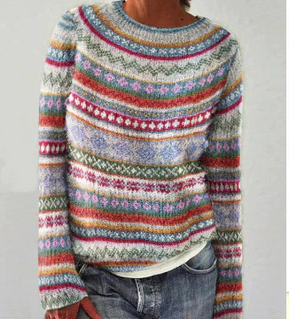 Dorothea | Women's Crew Neck Knit Sweater for Everyday Wear - Image 3