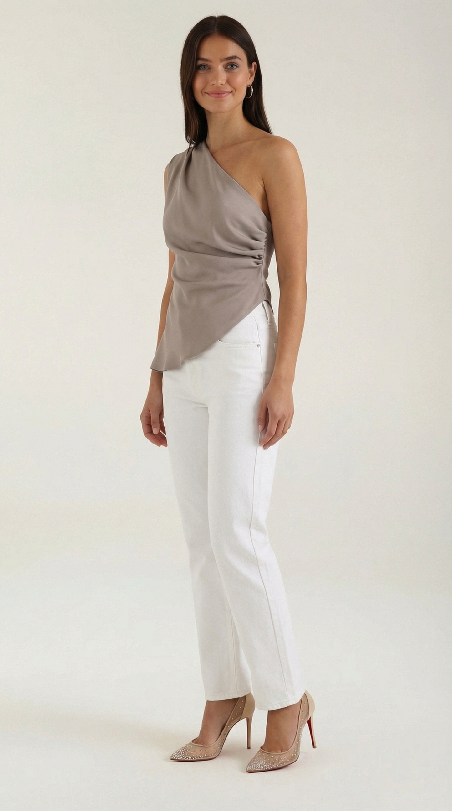 One-Shoulder Sleeveless Top - Lightweight Fabric - Casual Wear - Perfect for Summer Outings - Image 8