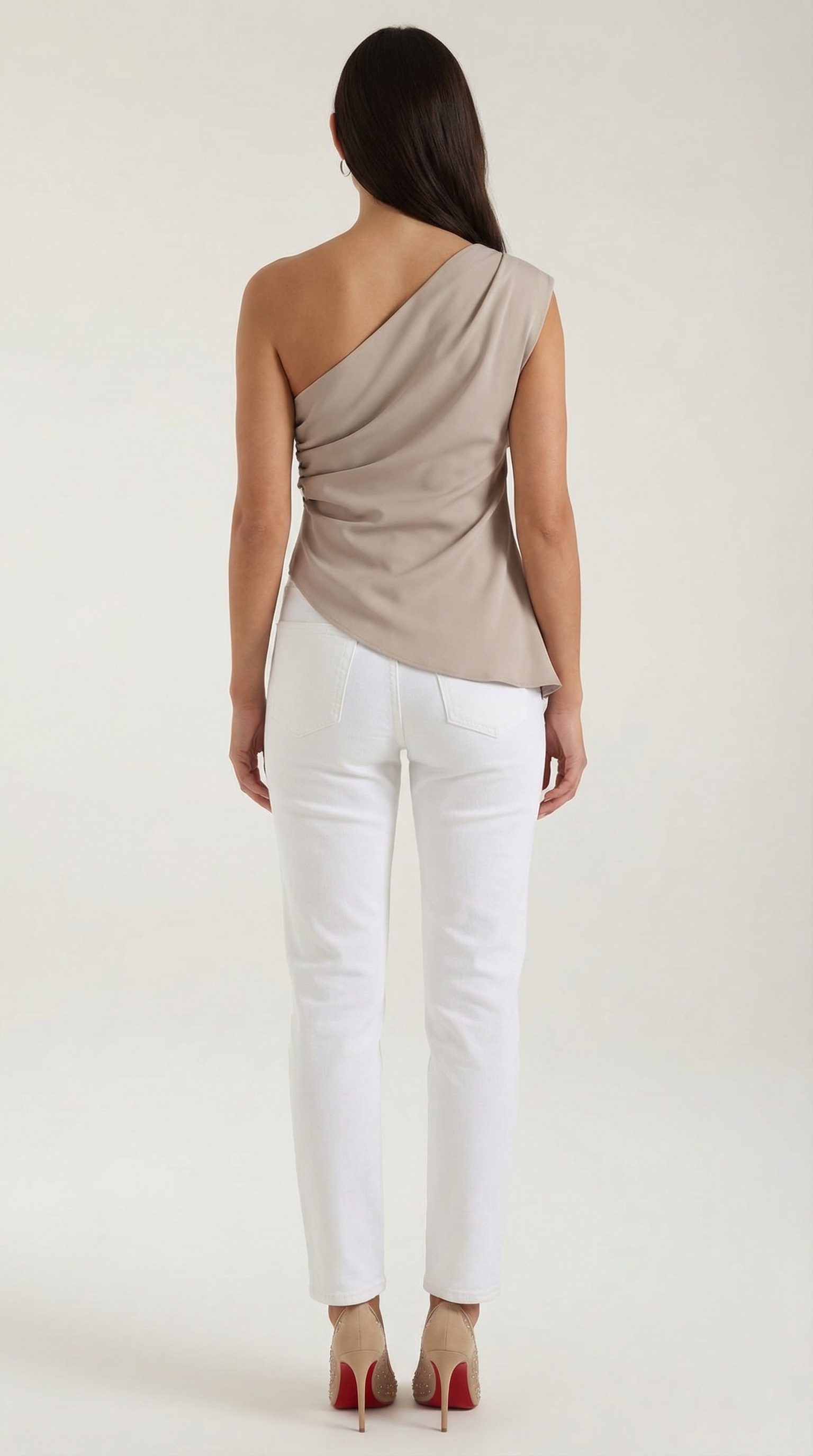 One-Shoulder Sleeveless Top - Lightweight Fabric - Casual Wear - Perfect for Summer Outings - Image 10