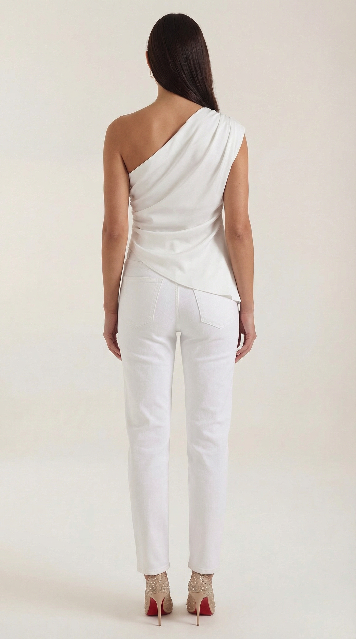 One-Shoulder Sleeveless Top - Lightweight Fabric - Casual Wear - Perfect for Summer Outings - Image 14