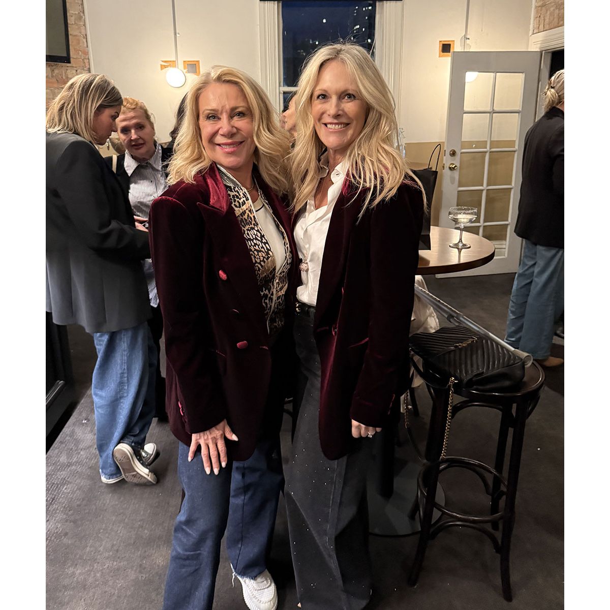 Velvet Double Breasted Blazer –Plum - Image 2
